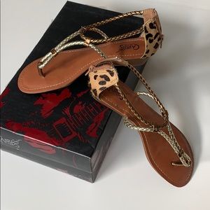 Carlos gold braided sandals